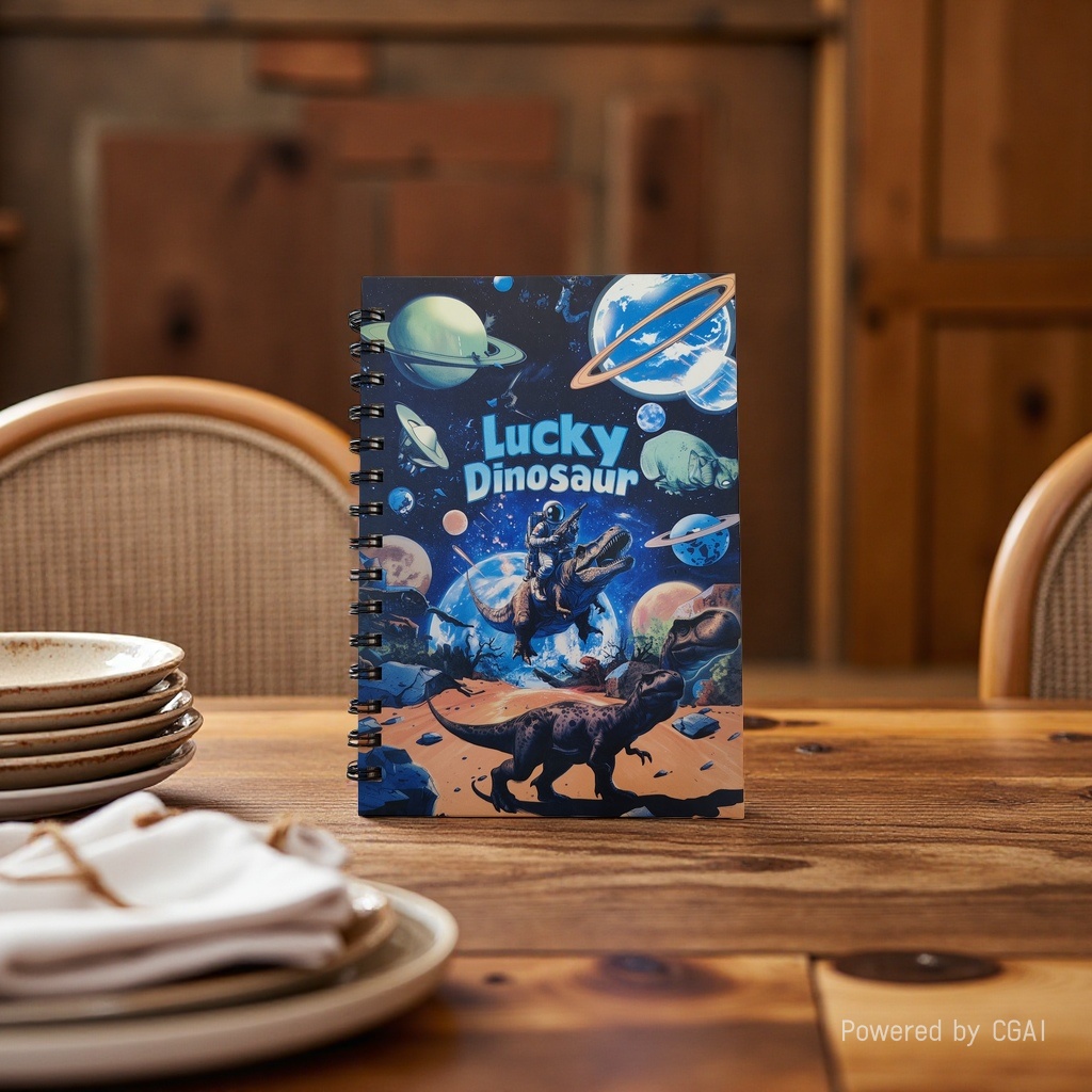 东湖纸品 A5 星际恐龙冒险线圈本 Lucky Dinosaur 酷炫男孩专属记事本 学生便携笔记本 Specification image