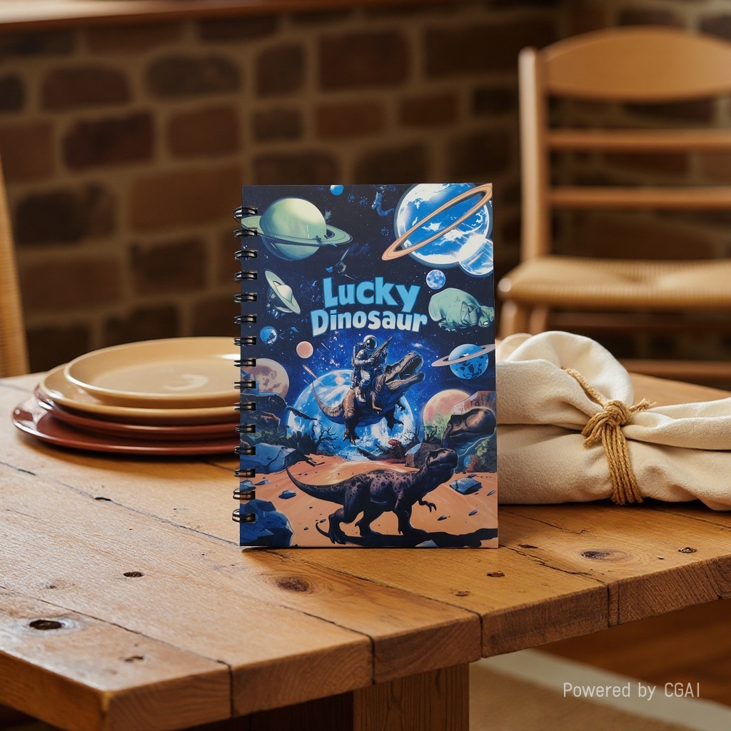 东湖纸品 A5 星际恐龙冒险线圈本 Lucky Dinosaur 酷炫男孩专属记事本 学生便携笔记本 details Picture