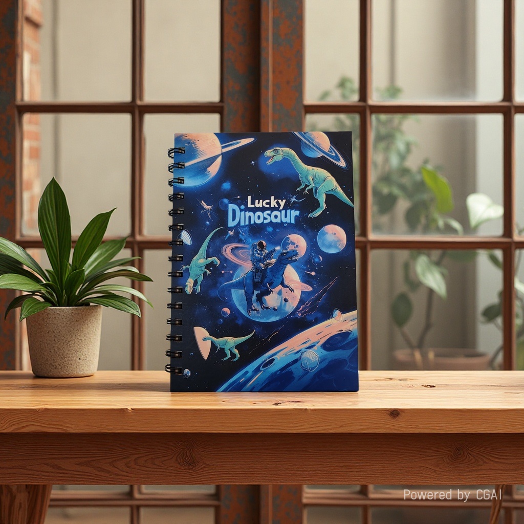 Donghu Paper Products A5 Lucky Dinosaur Space Dinosaur Coil Notebook Boy Cartoon Notebook Student Cool Adventure Notebook Application Scenario