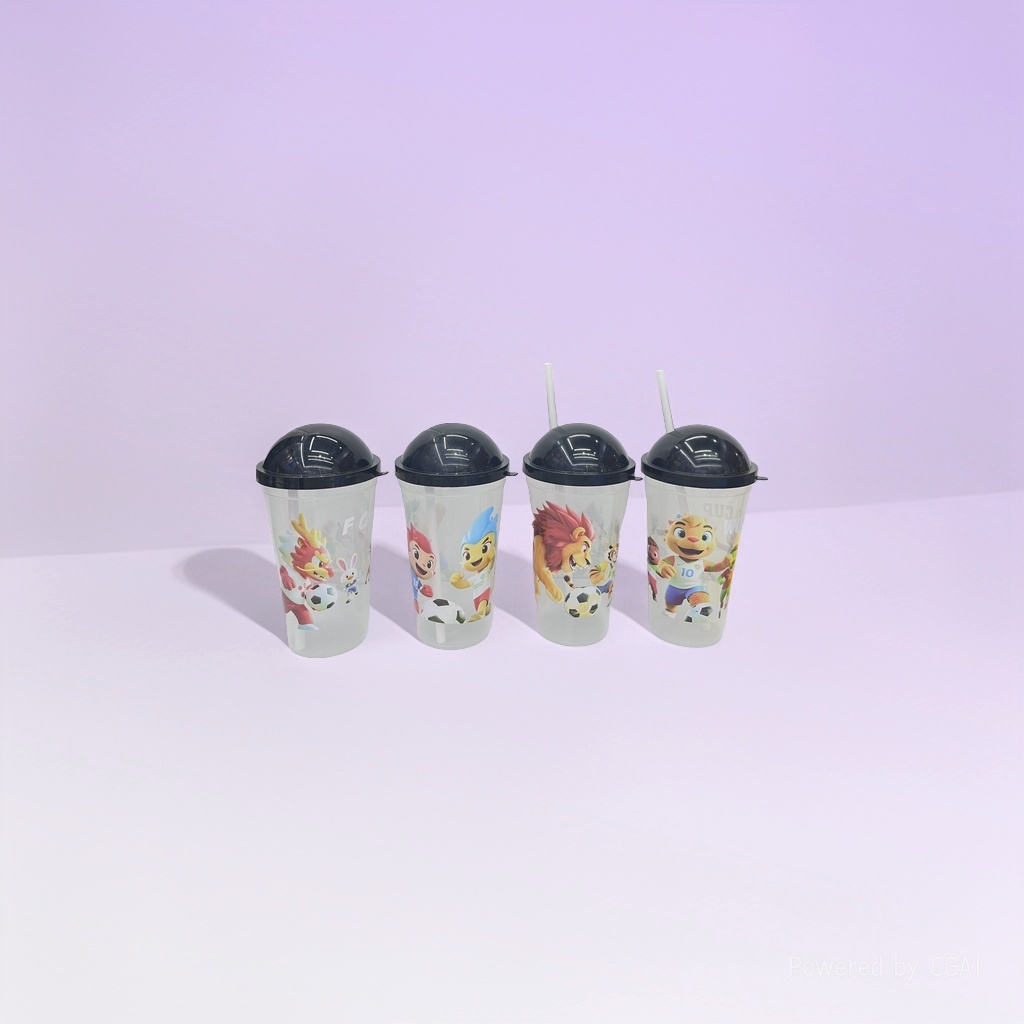 Cartoon children's plastic cups, portable and cute plastic cups, daily necessities, factory direct sales, cross-border e-commerce wholesale for foreign trade