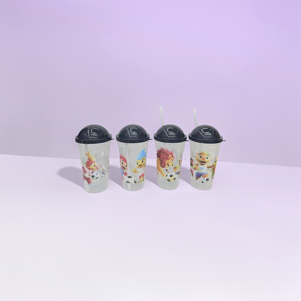 Cartoon children's plastic cups, portable and cute plastic cups, daily necessities, factory direct sales, cross-border e-commerce wholesale for foreign trade details Picture