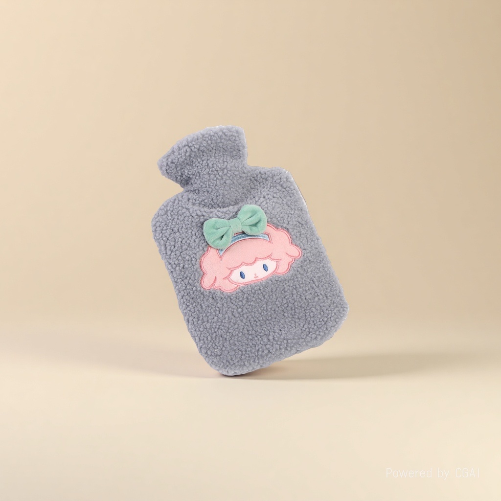 The new Teddy fleece water-filled hot water bag is convenient to carry details Picture