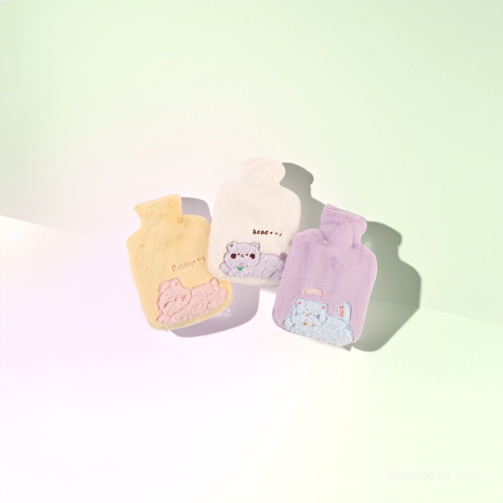 New water-filled portable Teddy plush cat hot water bag