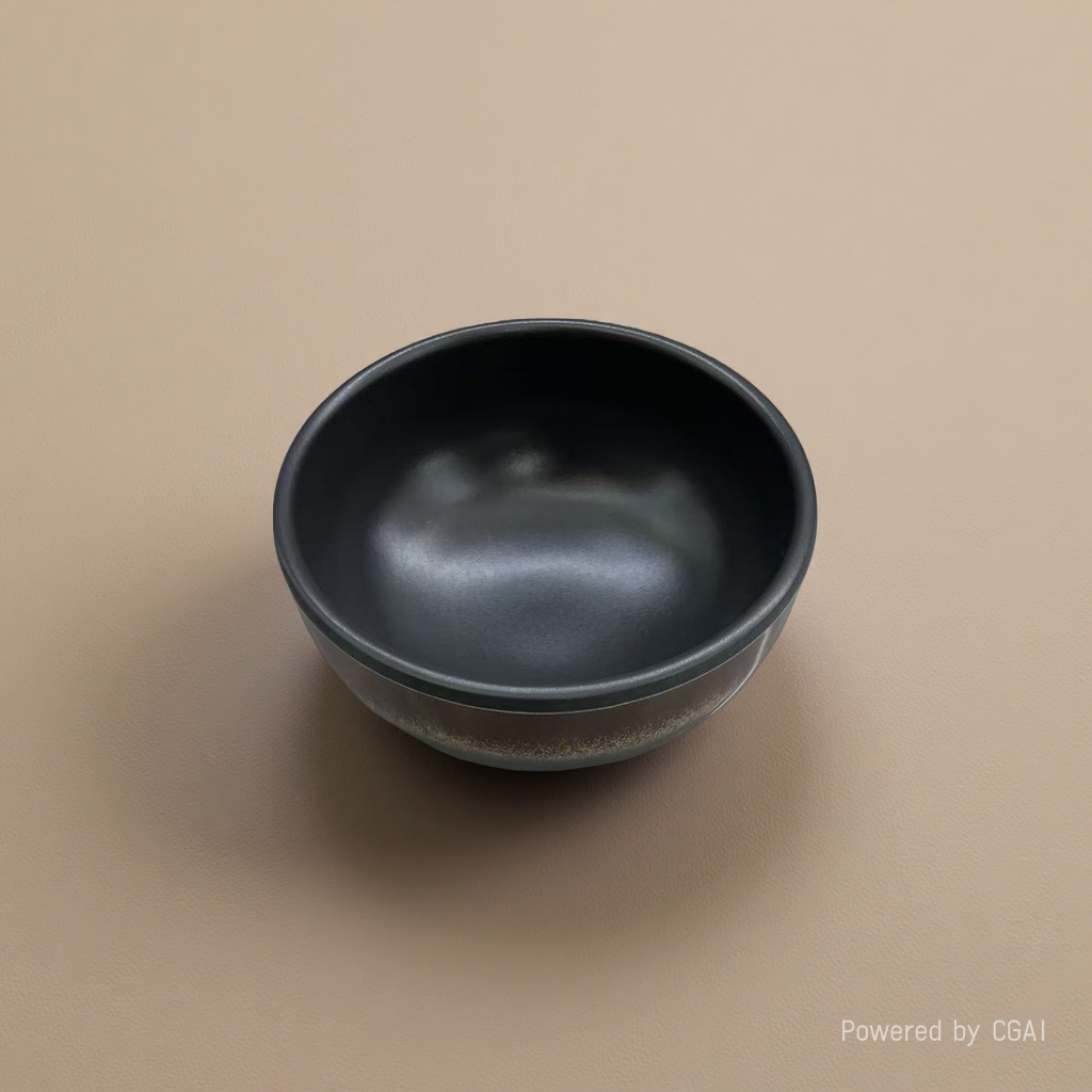 Black ceramic bowls, cute tableware, stainless steel bowls, melamine bowls, ceramic bowls details Picture