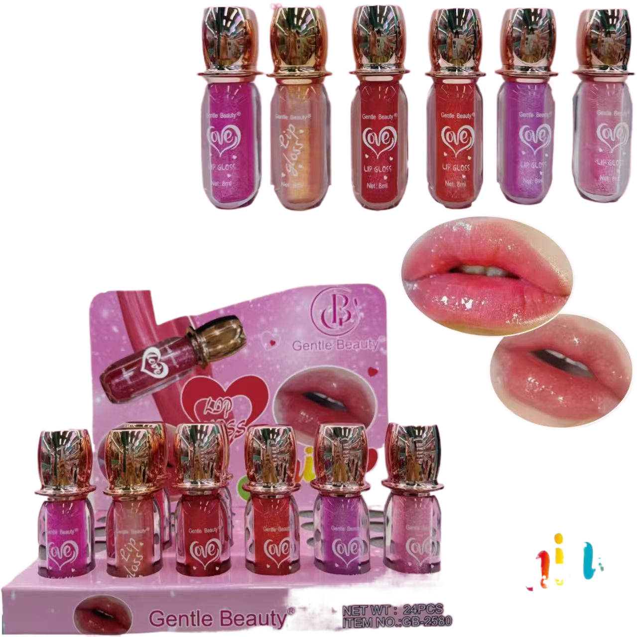 Gentle Beauty Romantic Liquid Blush Lip Gloss Makeup Moisturizing and toning lipgloss Item Picture