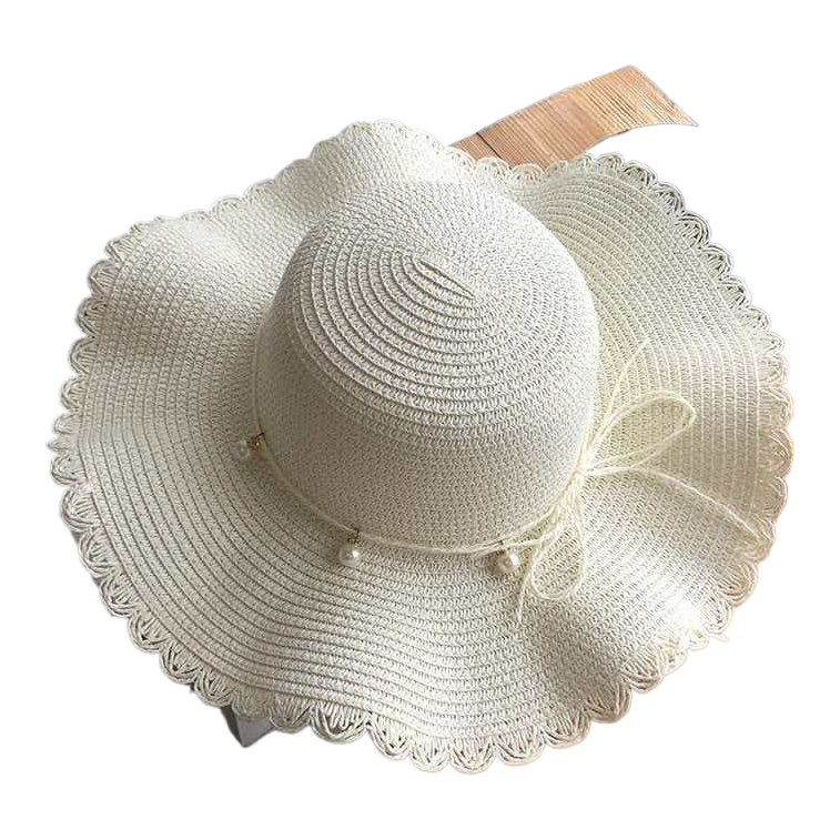 编筐/拉菲草/小麦秸秆草帽/老式草帽/草帽蕾丝花边细节图