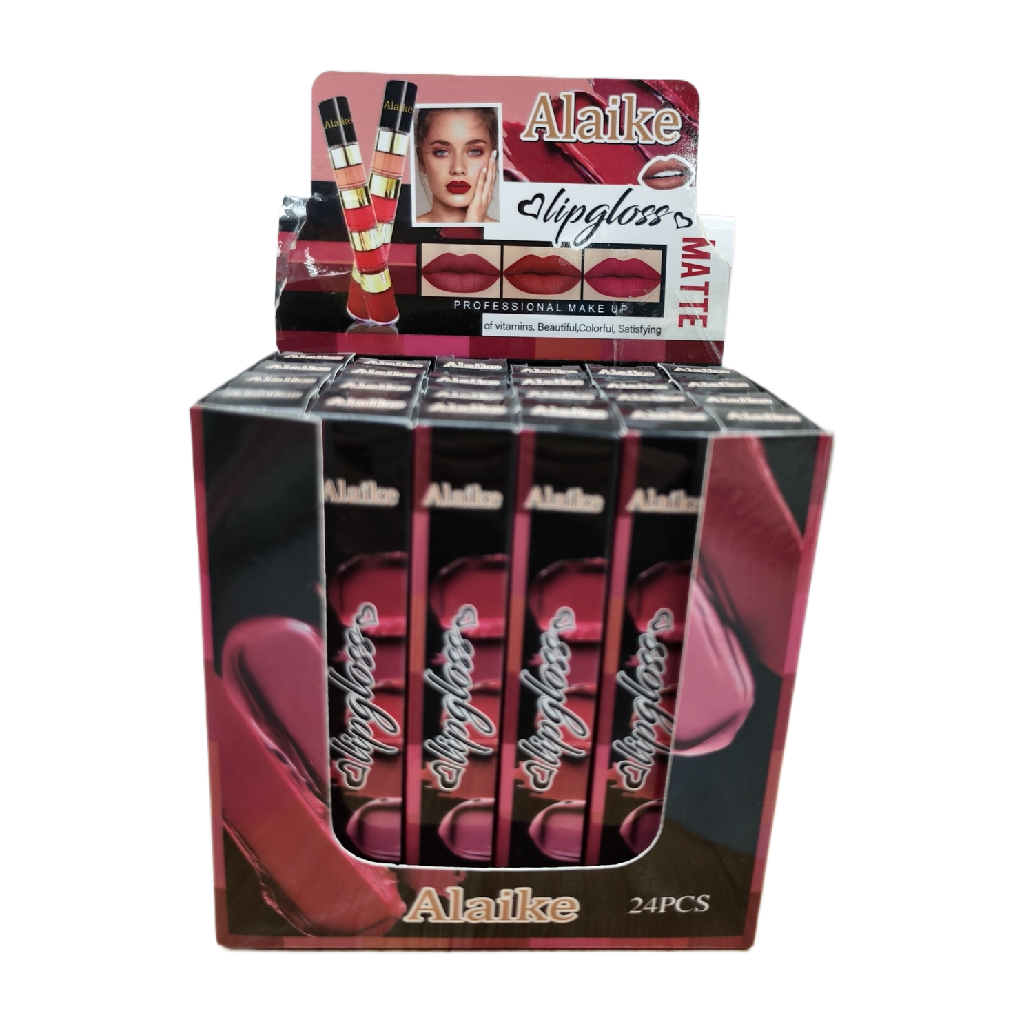 Alaike matte 5-section lip gloss 24-color set, a new favorite in fashion and beauty, fully showcases charming appeal. Item Picture