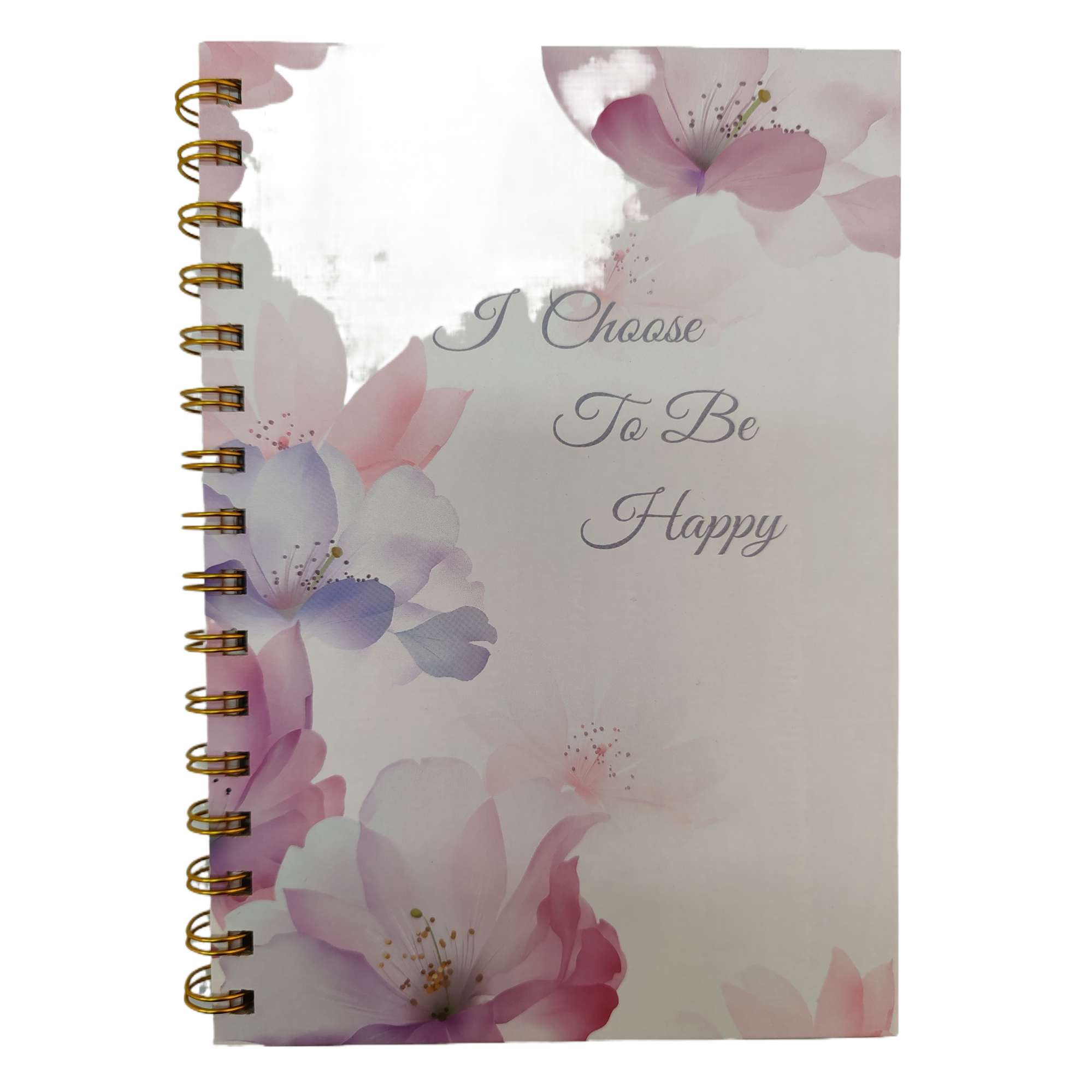 Donghu Paper Products A5 Pink and Purple Gradient Floral Coil Notebook, Fresh floral coil Notebook, Portable notebook, High appearance level planner Item Picture