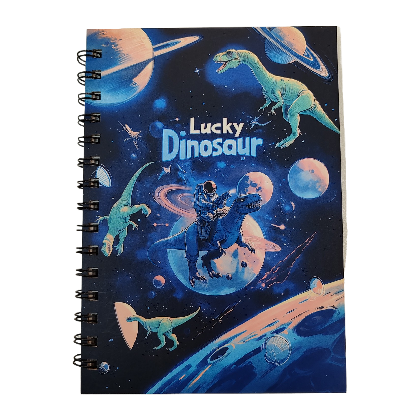Donghu Paper Products A5 Lucky Dinosaur Space Dinosaur Coil Notebook Boy Cartoon Notebook Student Cool Adventure Notebook Item Picture