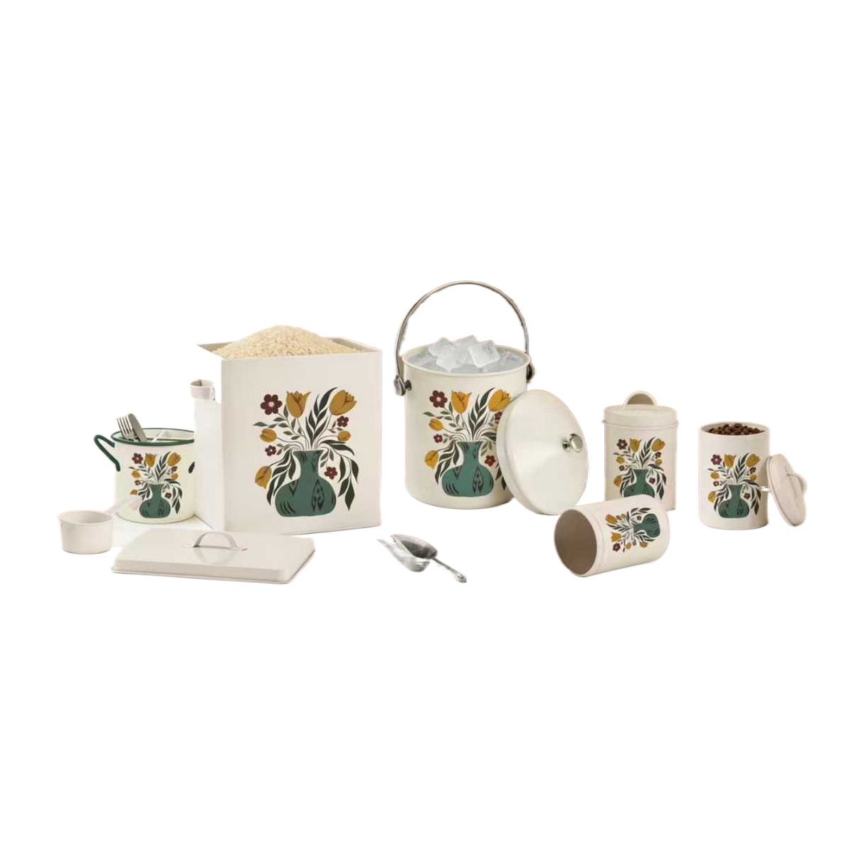 pet瓶塑料/玻璃罐储物罐/收纳/抽真空玻璃餐盒/咖啡罐白底实物图