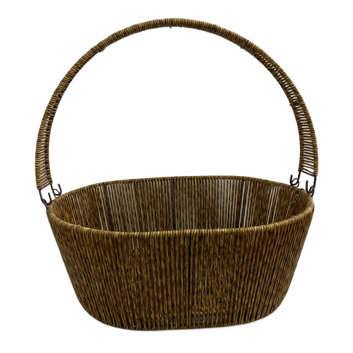 Imitation rattan woven storage basket, storage box, fruit basket, large-capacity woven basket, storage basket, supermarket packaging gift basket Item Picture