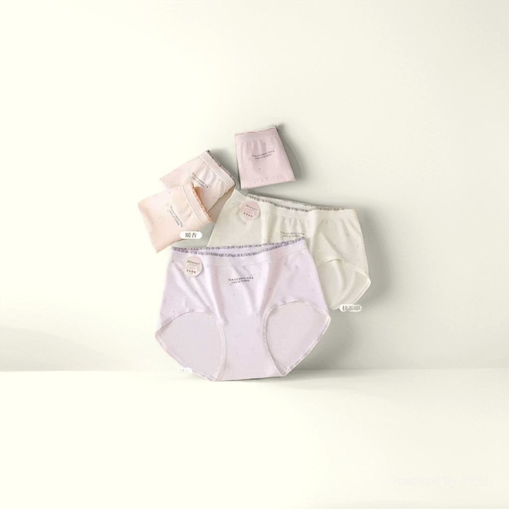 蕾丝冰淇淋色系棉底档抑菌少女内裤裤透气舒适柔软贴身