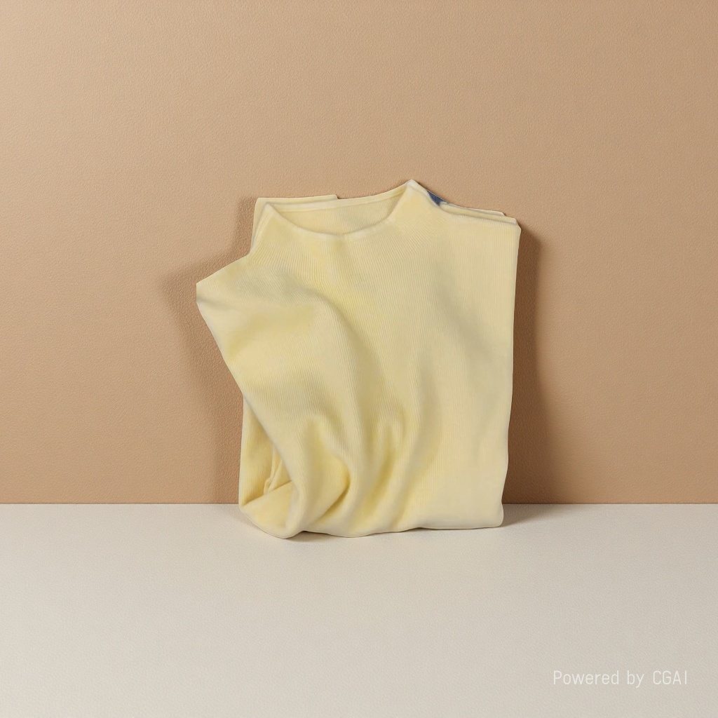 The yellow children's knitted sweater is thickened and warm. It is a loose style for children's sweaters in autumn and winter
