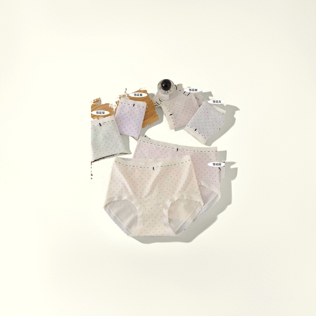 女士内裤波点透气舒适无痕棉质女式内裤日常穿搭