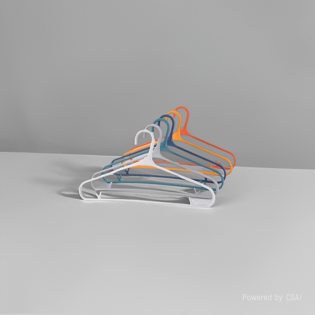 Colored plastic hangers + hanger supports, children's clothing, wooden hangers for street vending, 10 sets