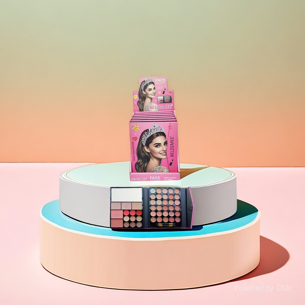 BELZGMEE's new makeup palette features an eye-catching pink packaging, including highlights, eyeshadows and blushes, making it a new favorite in the fashion and beauty industry. Application Scenario