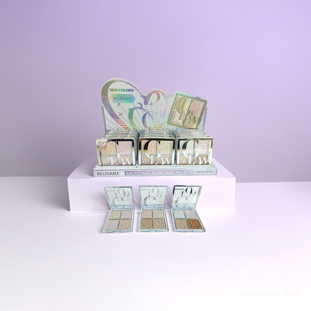 BELZGMEE's new makeup palette, a high-gloss eyeshadow palette, includes highlights, eyeshadows and blushes. It's a new favorite in fashion and beauty. details Picture