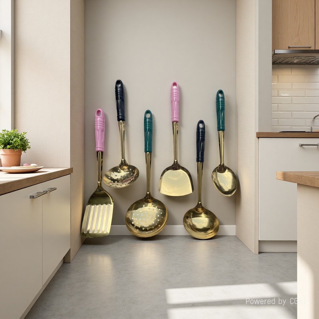 不锈钢铲厨具锅铲光身汤壳烹饪勺铲厨房用具日用百货