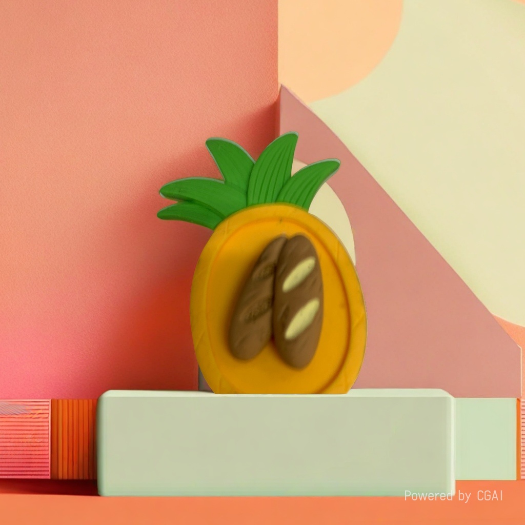 菠萝造型金属珐琅冰箱贴外国树脂冰箱贴10cm