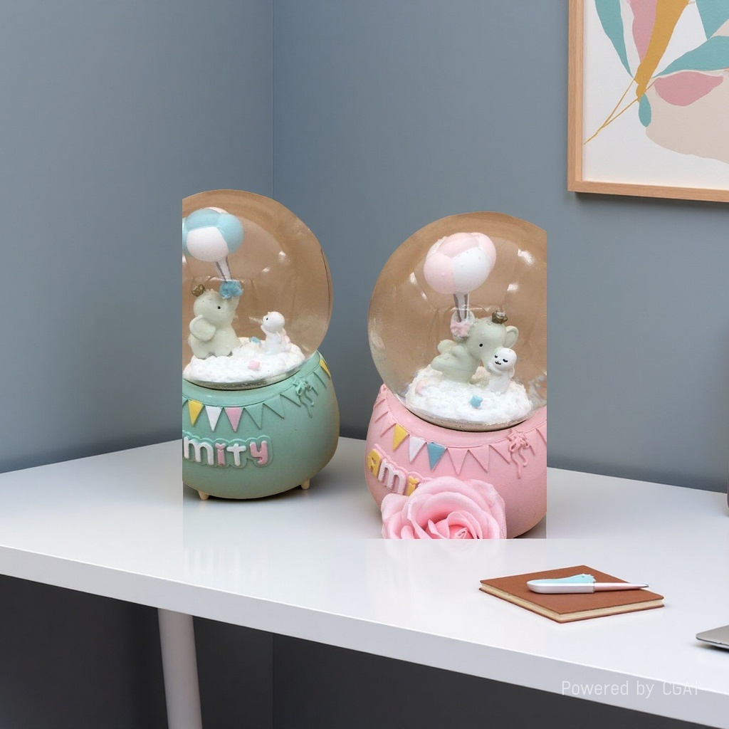 萌可/小摆件/生日玫瑰花旋转蜡/玩具/猴子细节图