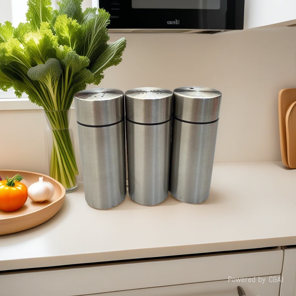 Stainless steel seasoning jar, ceramic seasoning jar, salt shaker, plastic seasoning box, seasoning bottle, grinder, kitchenware, tomato sauce bottle details Picture