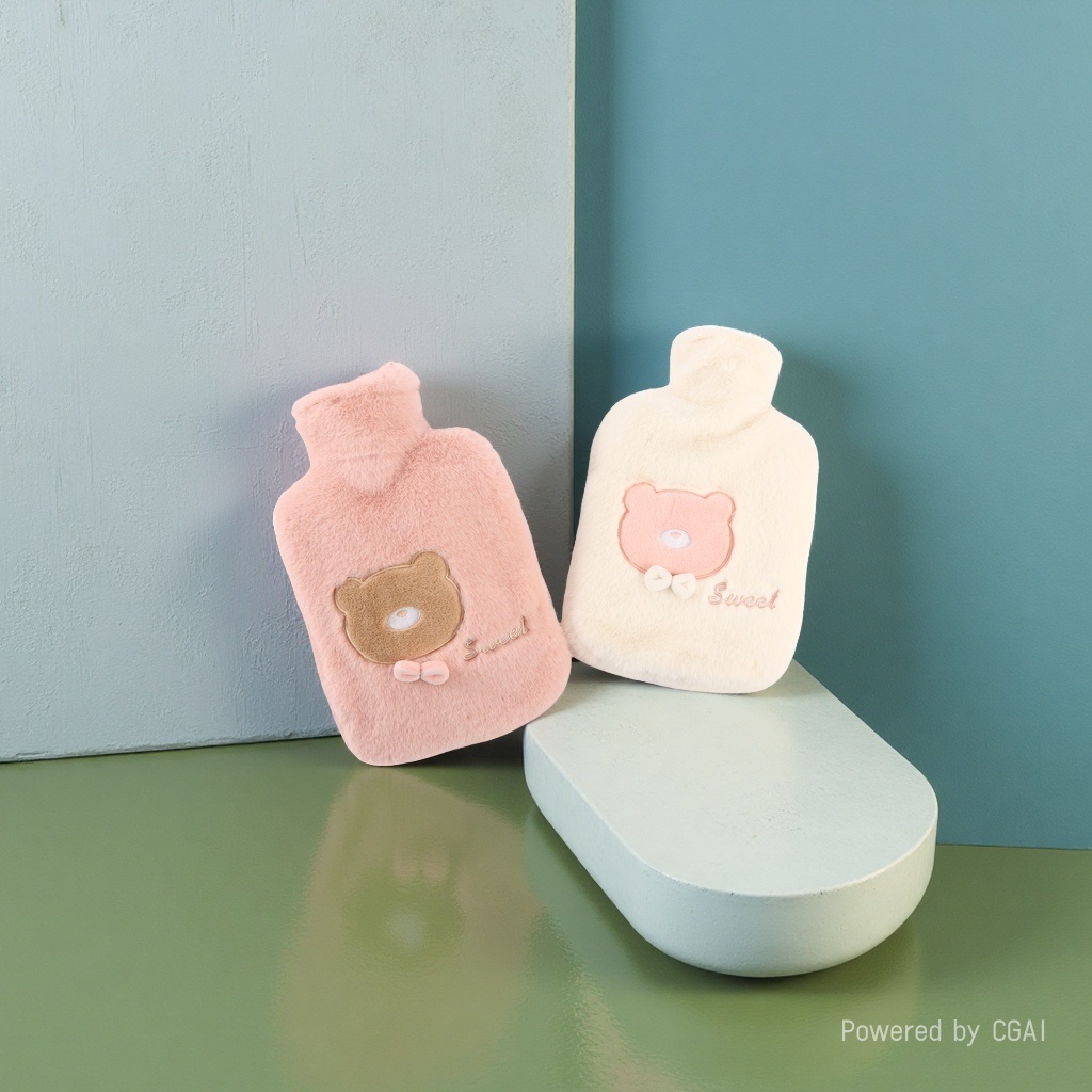 The new 2000ML water-filled mink bear hot water bag is convenient to carry details Picture