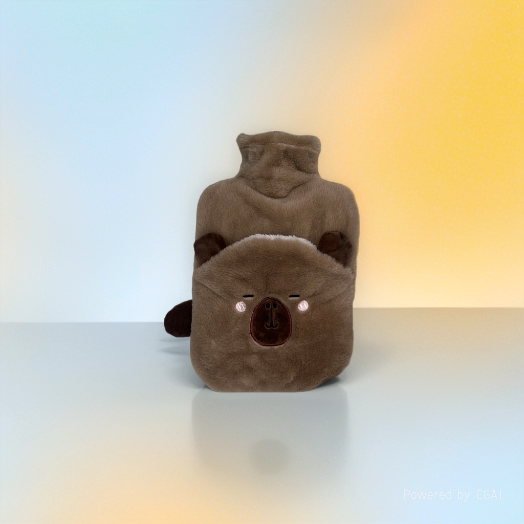The 2000ML large cute animal-filled hot water bag is convenient to carry details Picture