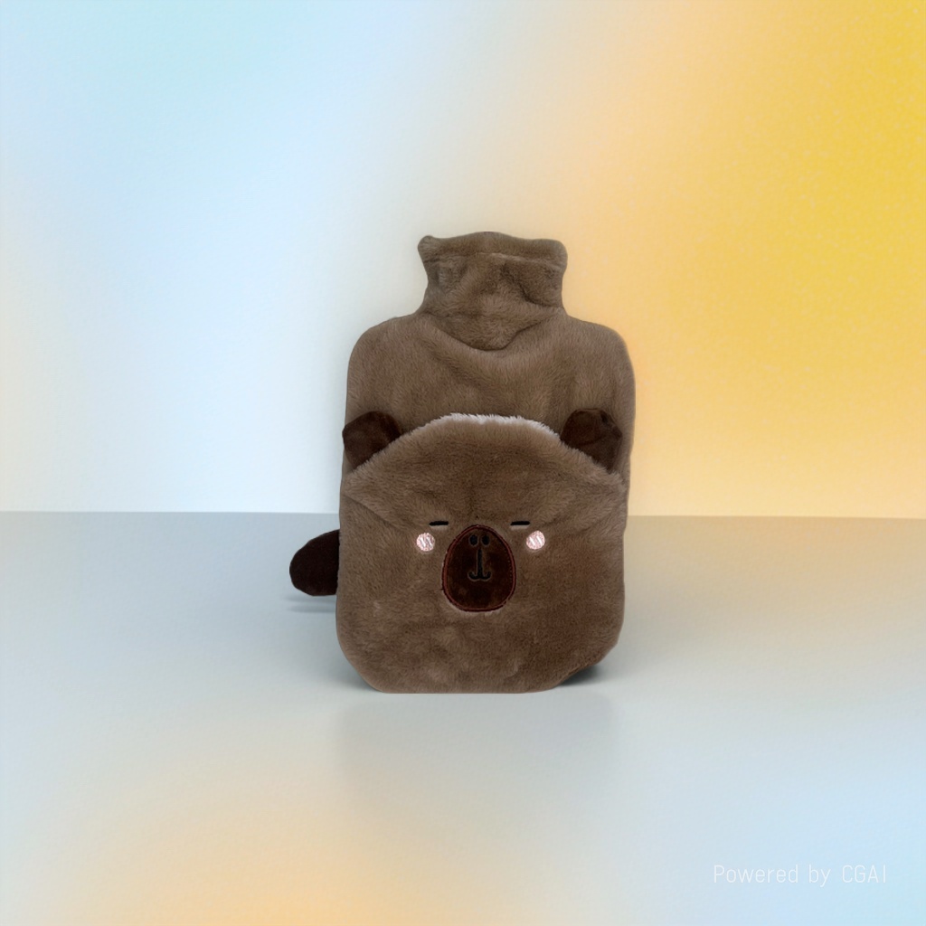 The 2000ML large cute animal-filled hot water bag is convenient to carry