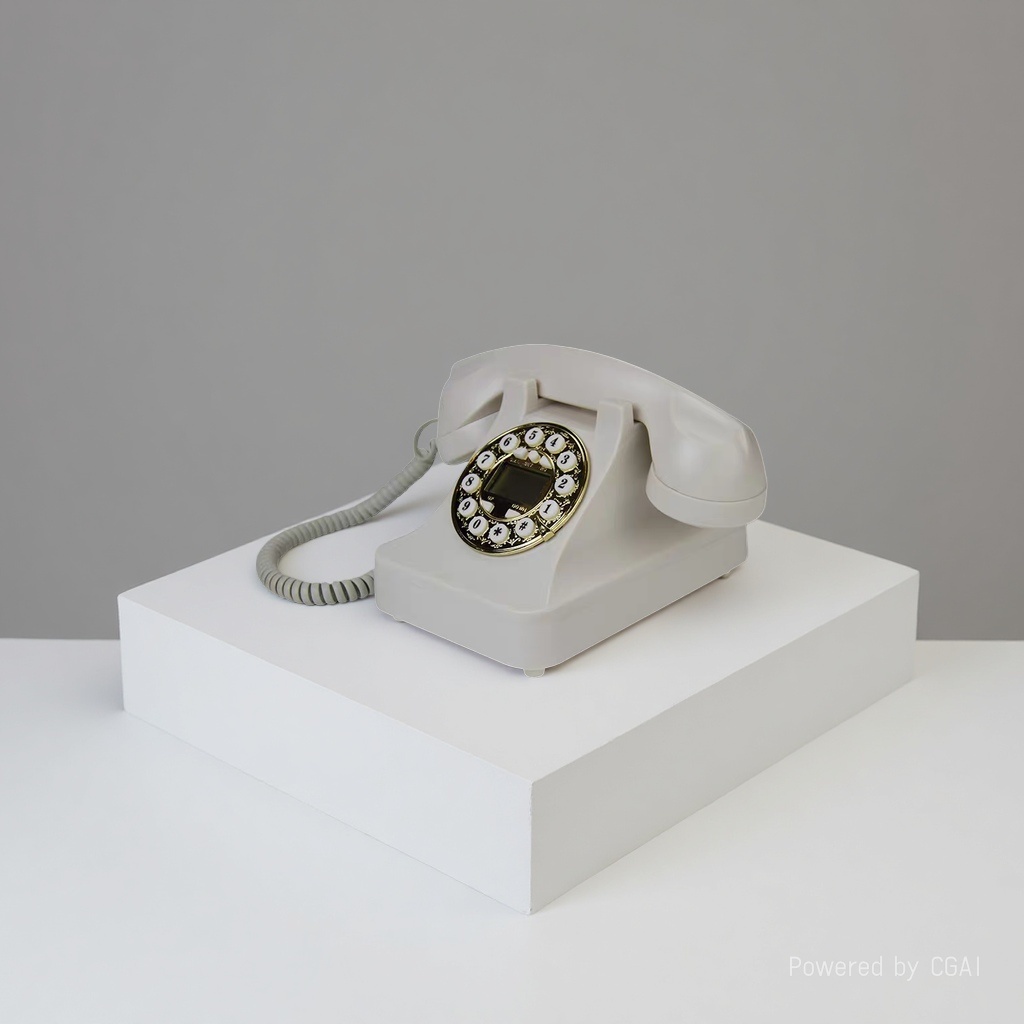 仿古电话机复古老式家用座机经典款式红白配色