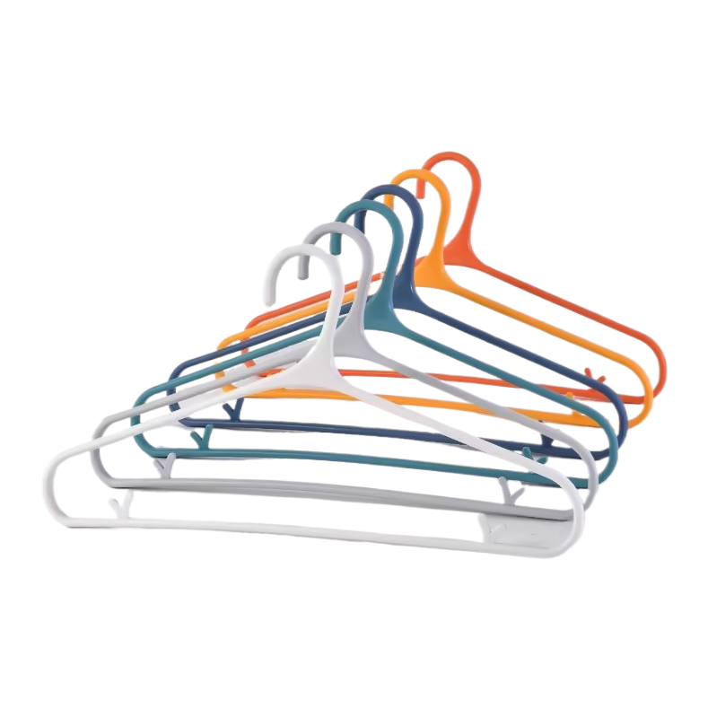 Colored plastic hangers + hanger supports, children's clothing, wooden hangers for street vending, 10 sets Item Picture
