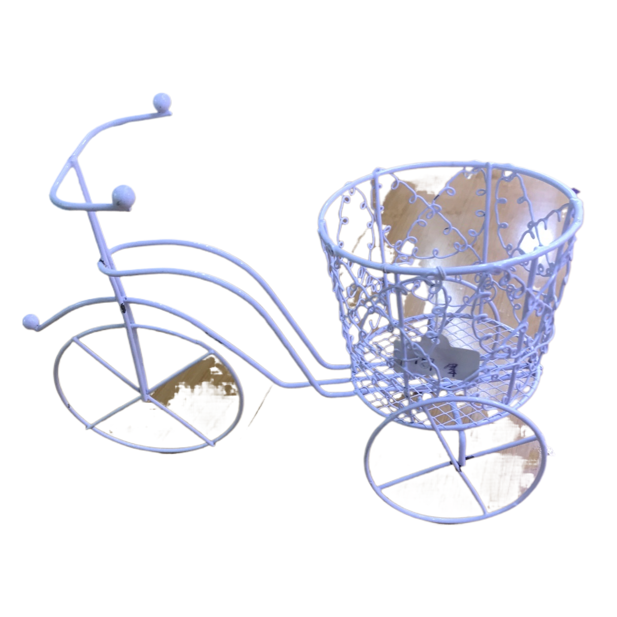 竹编工艺品移动折叠花车仿真花盆景手指海胆花篮仿真花盆景移动折叠花车花篮白底实物图
