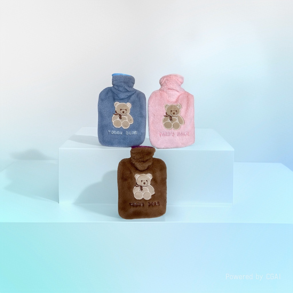 The 1000ML water-filled scarf bear hot water bag is convenient to carry Specification image