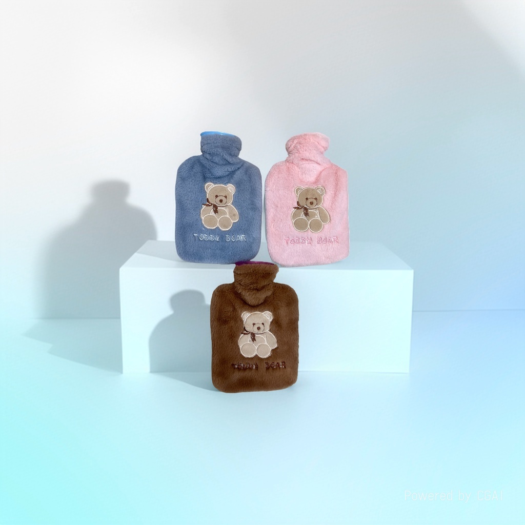 The 1000ML water-filled scarf bear hot water bag is convenient to carry details Picture