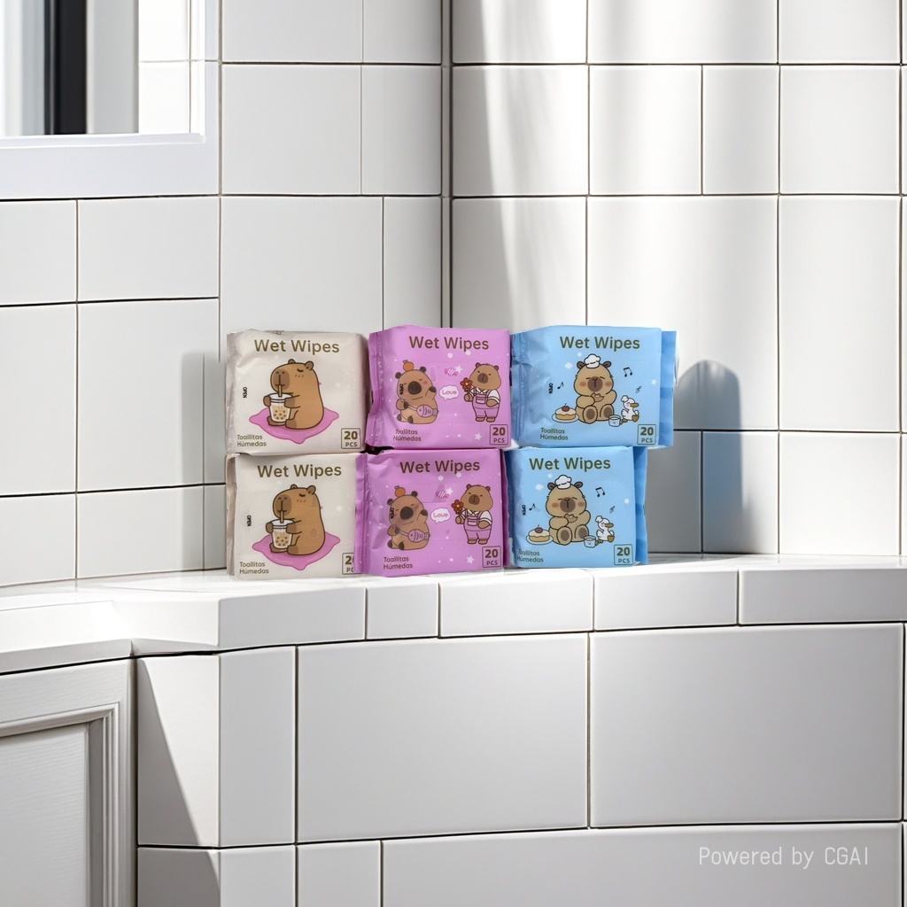 卡皮巴拉20片方包湿巾