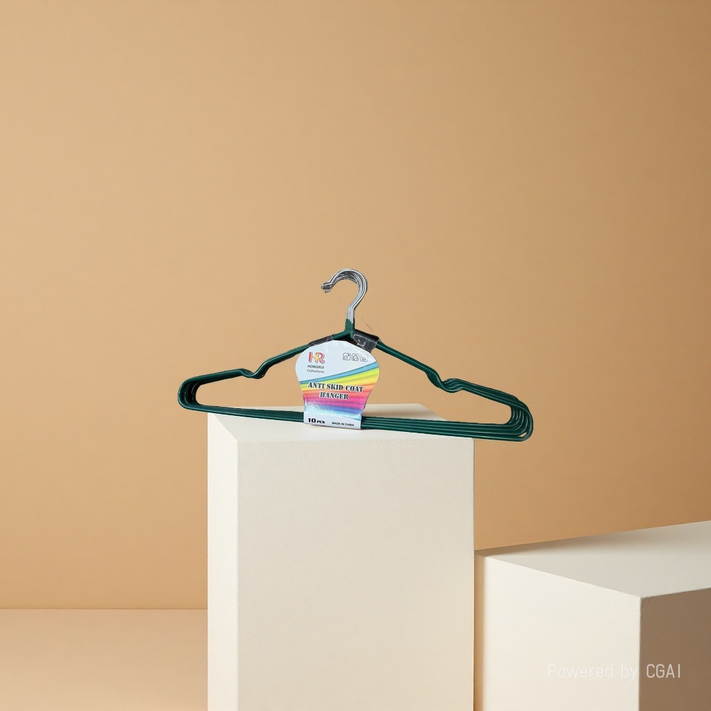 Metal hangers for street vending, cross-border wholesale for foreign trade, anti-slip hanger supports, 10 hangers per card details Picture