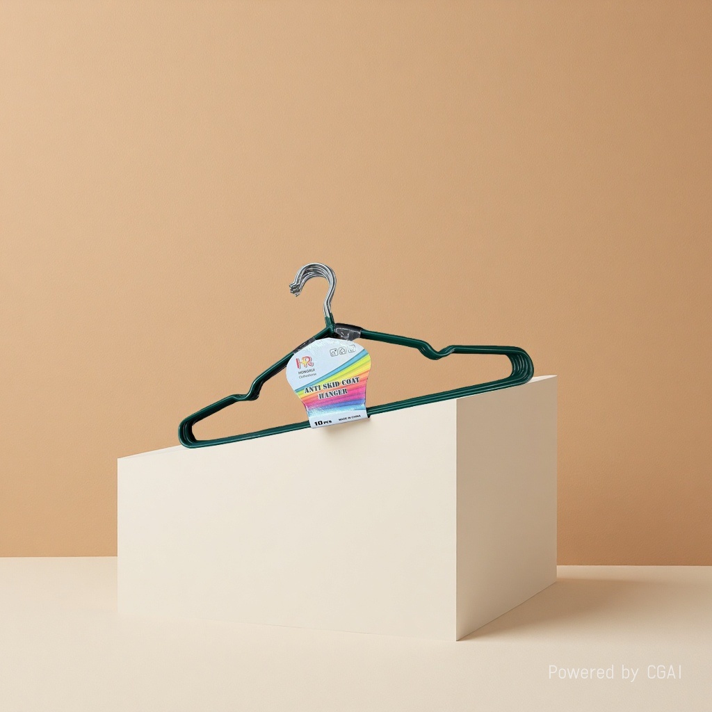 Metal hangers for street vending, cross-border wholesale for foreign trade, anti-slip hanger supports, 10 hangers per card Specification image