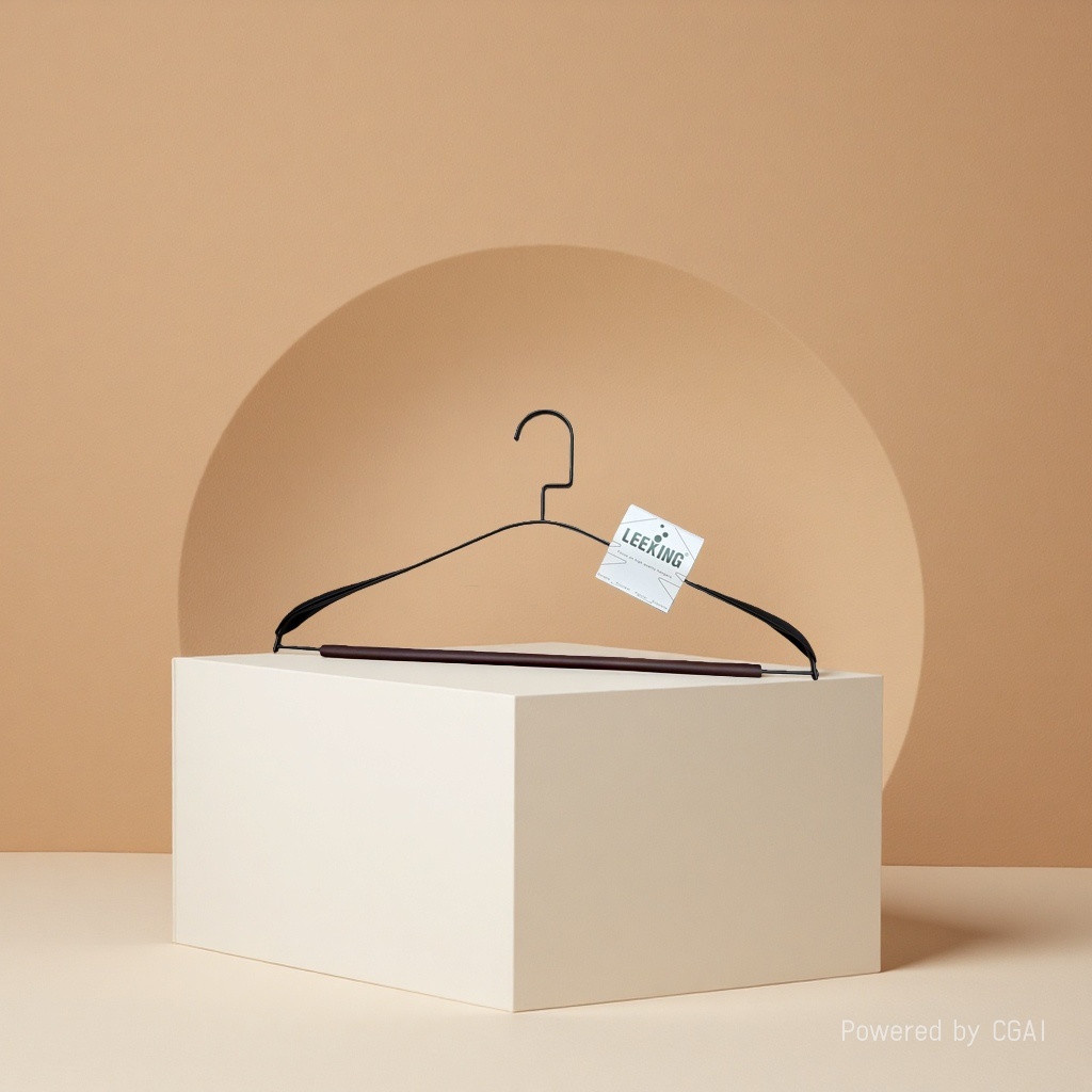 Yiwu's high-quality wooden and metal hangers for street vending, suitable for cross-border household use in foreign trade. The hangers are of high quality, simple and breathable, with one hanger per clip