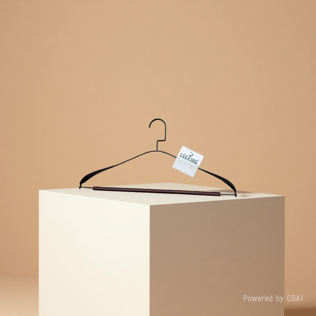 Yiwu's high-quality wooden and metal hangers for street vending, suitable for cross-border household use in foreign trade. The hangers are of high quality, simple and breathable, with one hanger per clip details Picture
