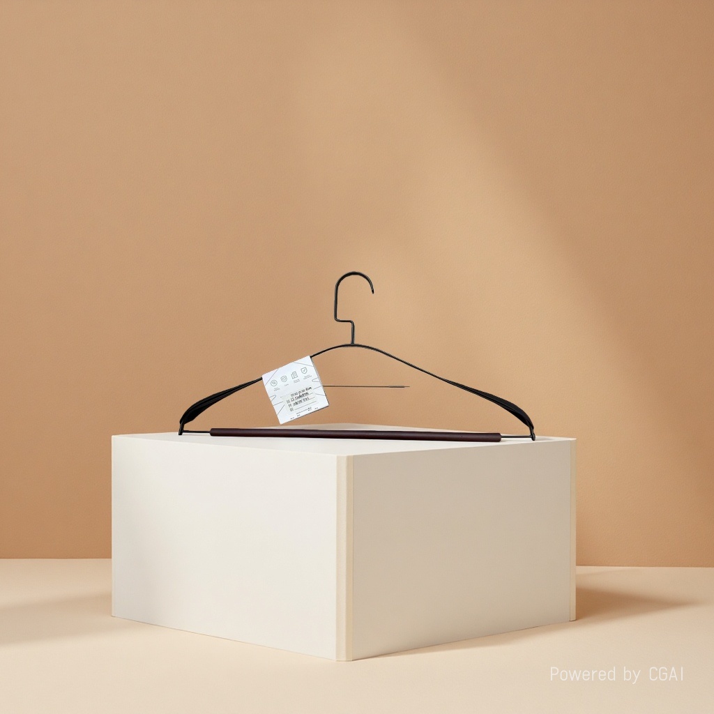 Yiwu's high-quality wooden and metal hangers for street vending, suitable for cross-border household use in foreign trade. The hangers are of high quality, simple and breathable, with one hanger per clip Specification image