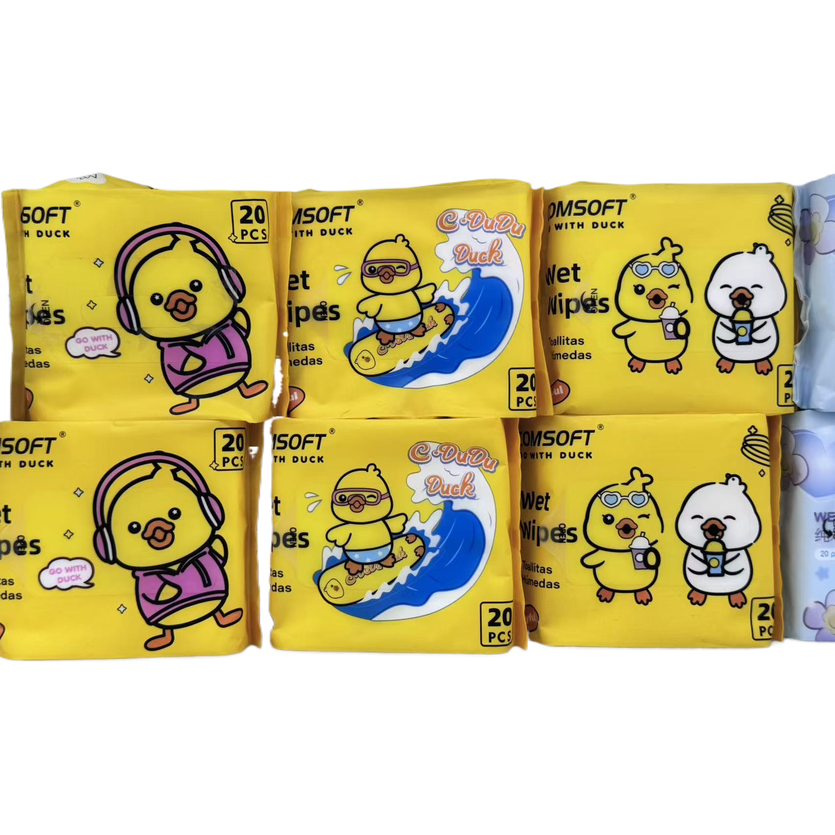 湿巾/湿纸巾/婴儿湿纸巾/厨房湿巾/酒精湿巾白底实物图