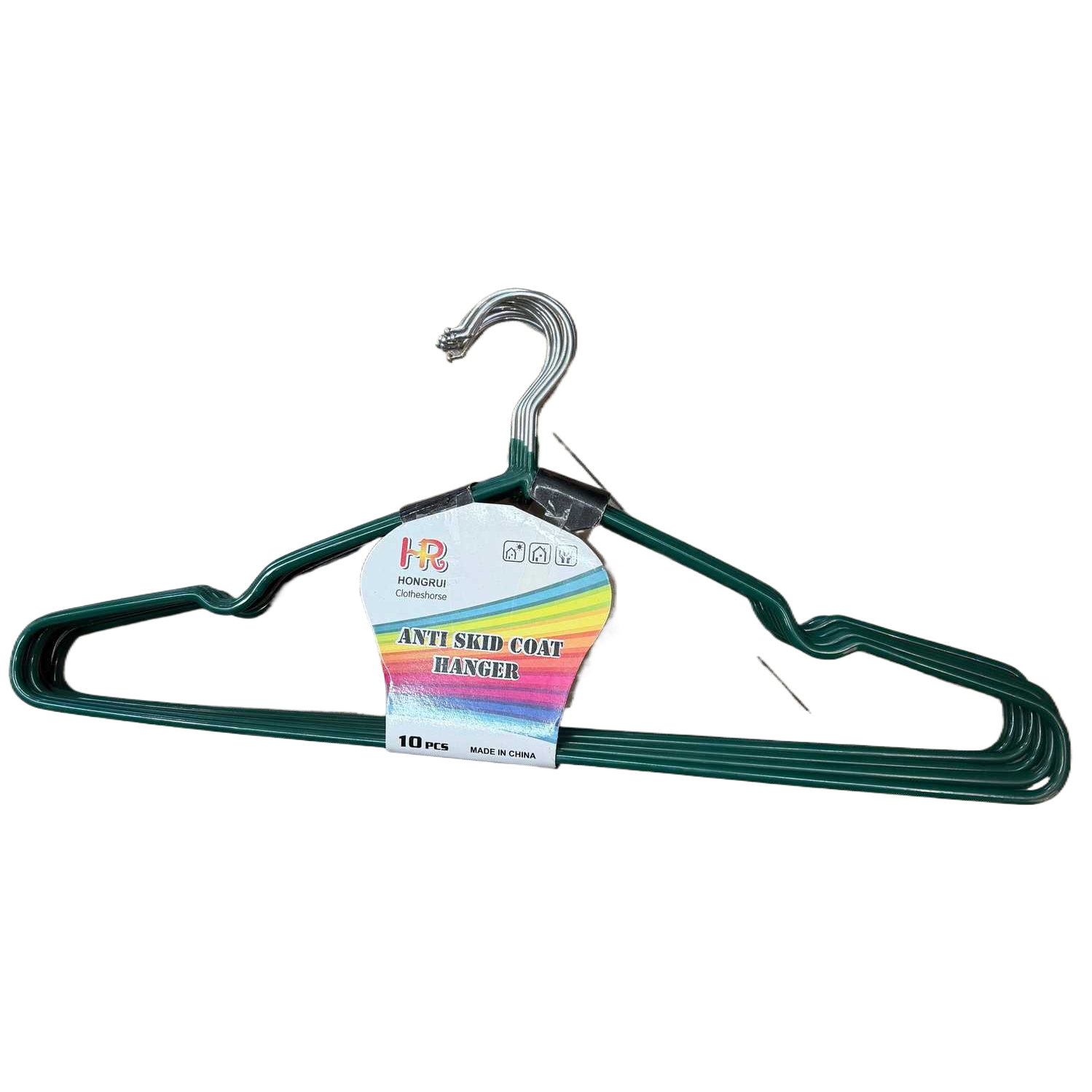Metal hangers for street vending, cross-border wholesale for foreign trade, anti-slip hanger supports, 10 hangers per card Item Picture