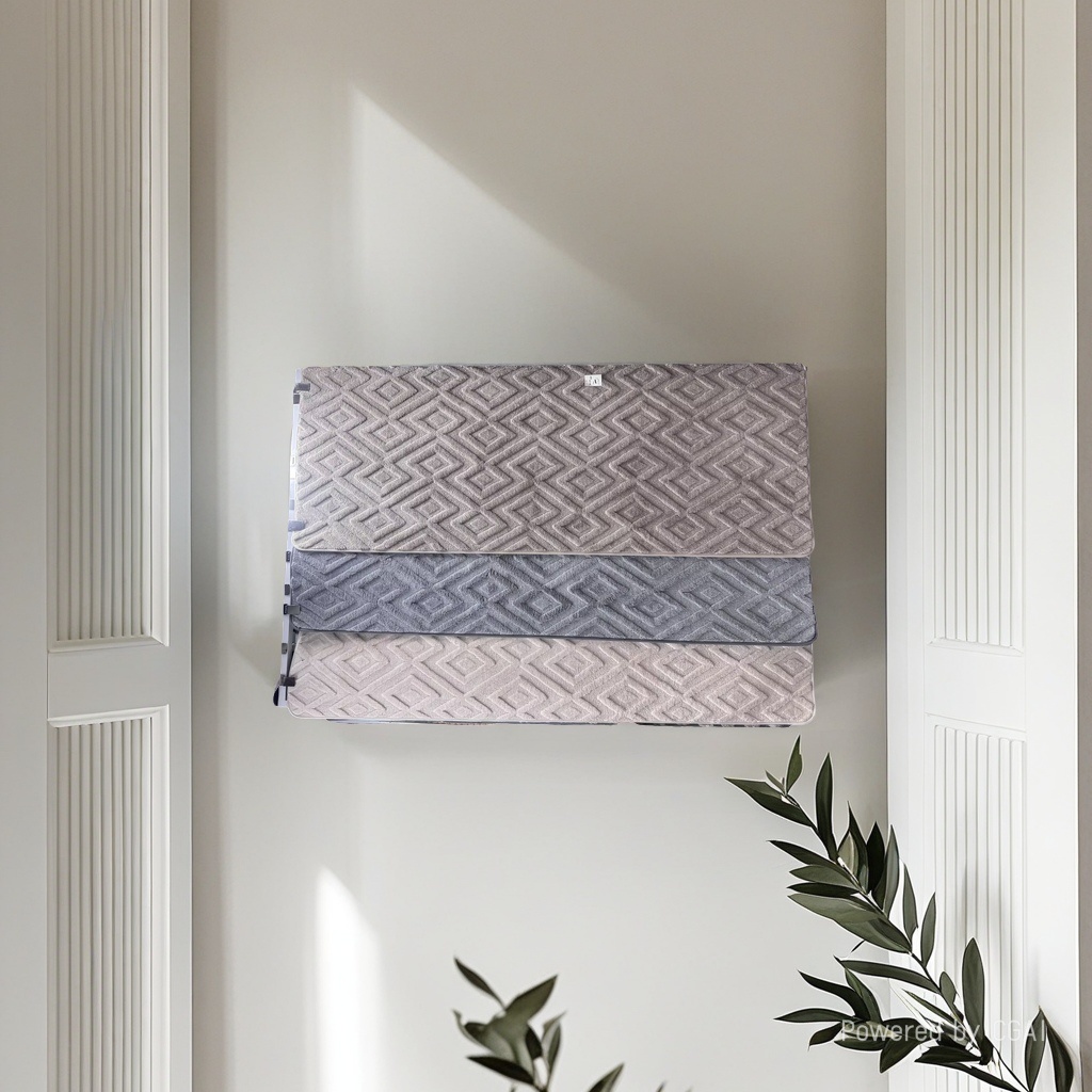 Grey diamond-patterned home carpet, jute small carpet, prayer carpet Specification image