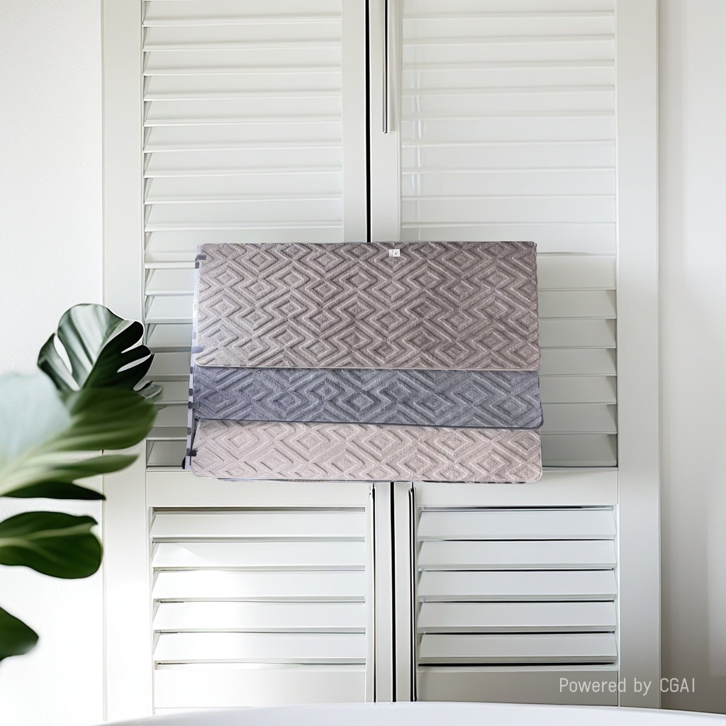 灰色菱形图案家用地毯黄麻小地毯礼拜毯