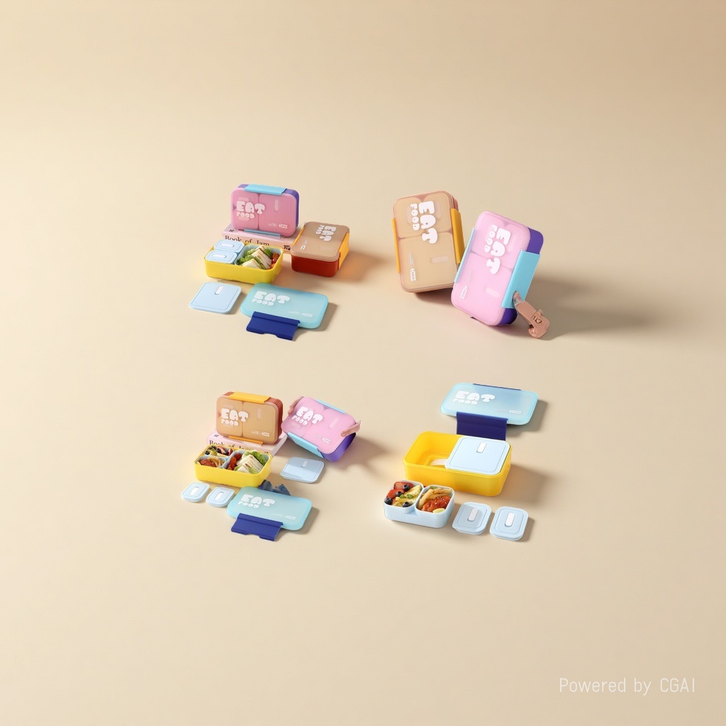 Colorful bento box, 211 lunch box, Starlight bento box, back-to-school season preservation box details Picture