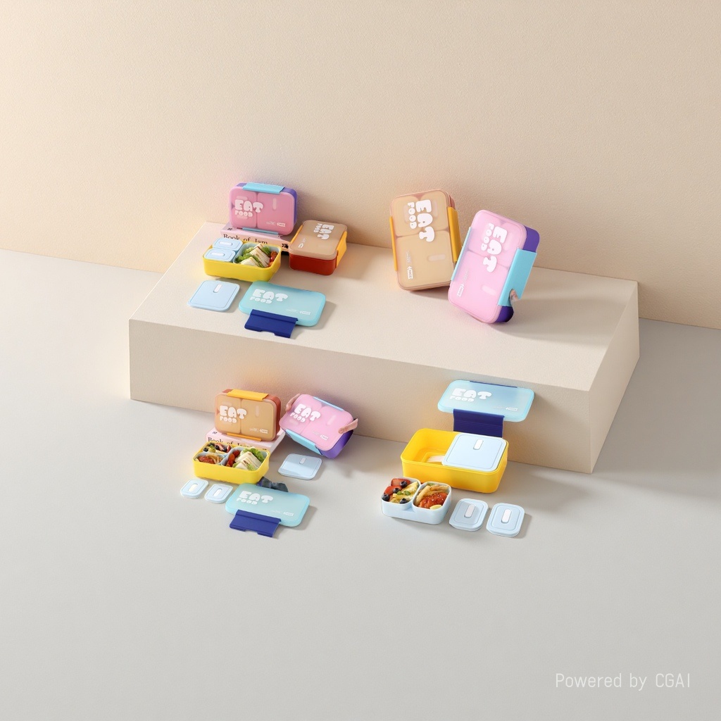 Colorful bento box, 211 lunch box, Starlight bento box, back-to-school season preservation box Specification image