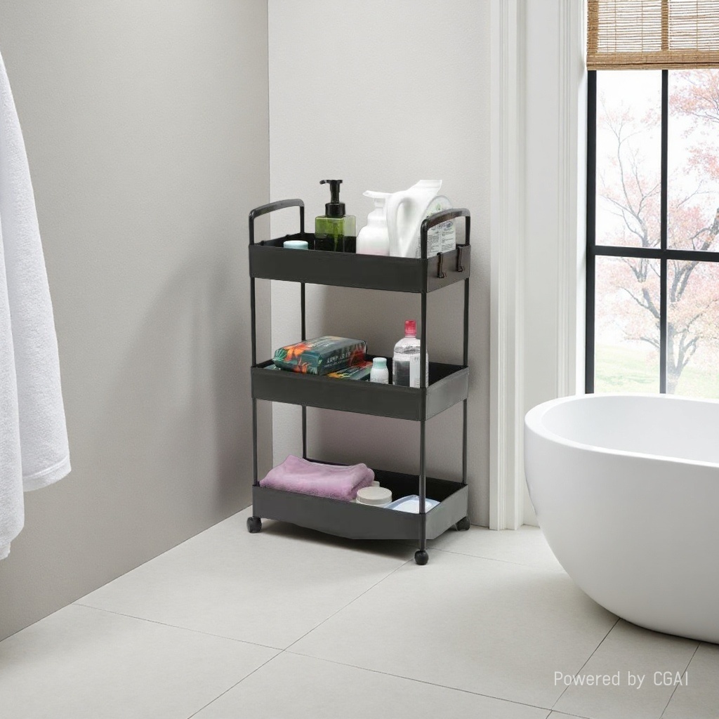 ✅跨境家用落地架客厅卧室收纳小推车可移动多层厨房夹缝厨房收纳093743535详情4