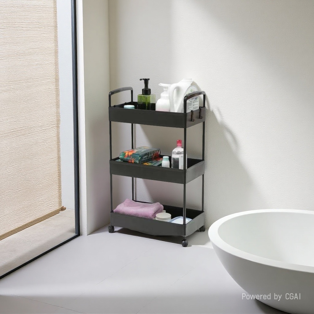 ✅跨境家用落地架客厅卧室收纳小推车可移动多层厨房夹缝厨房收纳093743535详情3