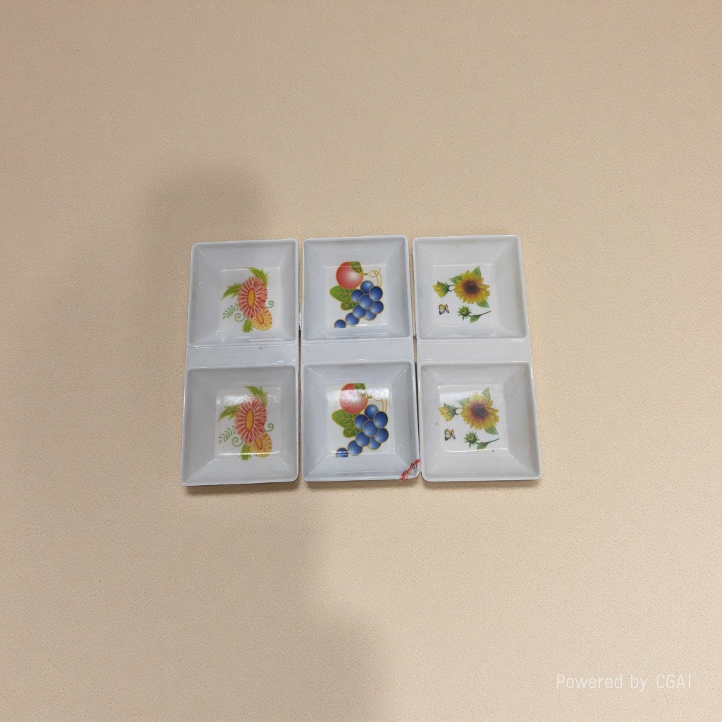 Melamine vinegar plates, small dish plates, ceramic melamine plates, white plates, camping tableware, six-inch plates Application Scenario