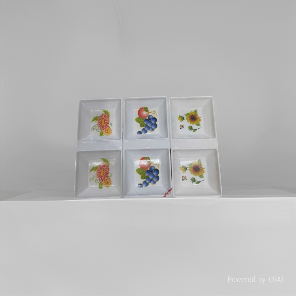 Melamine vinegar plates, small dish plates, ceramic melamine plates, white plates, camping tableware, six-inch plates Specification image