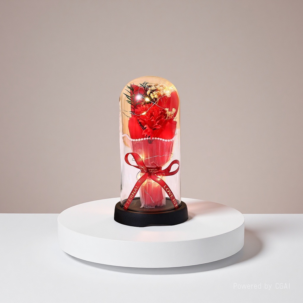 琉璃花瓶陶瓷玻璃花瓶装饰品红色花束素胚玻璃罩内2花瓶素胚琉璃花瓶陶瓷花瓶陶瓷玻璃花瓶